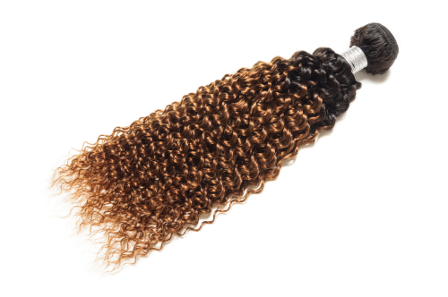 Spicyhair 100% 12A High Quality dark root brown kinkycurly human hair One Bundle