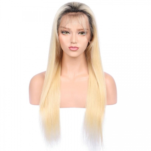 Spicyhair Fashional Looking dark root #613color straight lace front wig