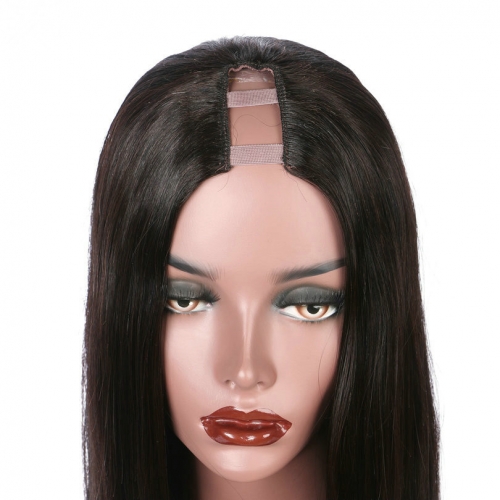 Spicyhair Top Quality Real human wig Glueless Silky Straight U-part lace front wig 3-4 days DHL Free Fast Shipping