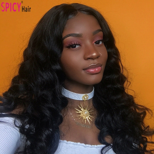 Spicyhair 180% density free part Loose wave for women lace front wig