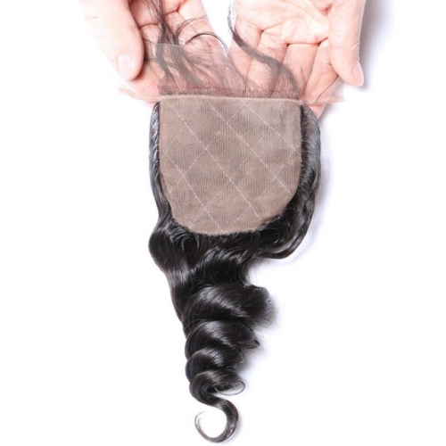 Spicyhair  Top Quality Loosewave  4×4 Silk Base closure best quality 100% human hair for black women