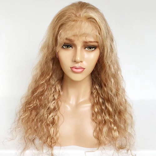 Spicyhair  Best Quality 100% human wigs with baby hair #27 color Water Wave full lace wig