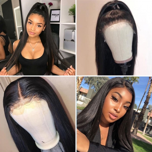 Spicyhair 180% density Top Quality Silky Straight 13*6 Lace Front Wigs