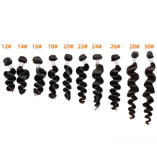 12A grade Virgin Cuticle Aligned Human Hiar, Hair Bundles loose wave