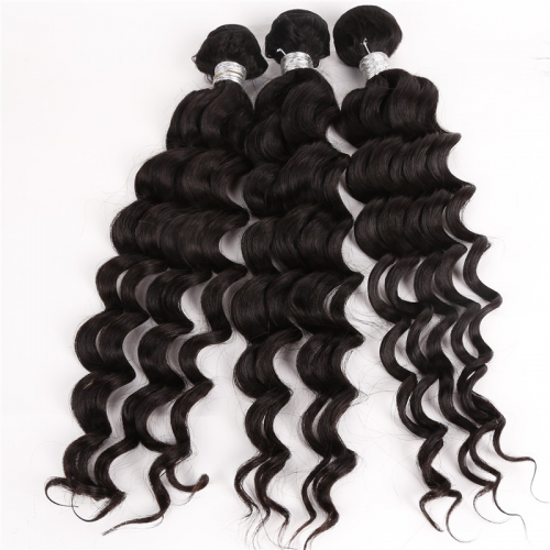 12A grade Virgin Cuticle Aligned Human hair, Hair Bundles curly one bundle