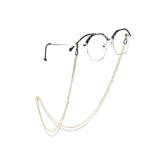 سلسلة نظارة مسارين ذهبي وفضي