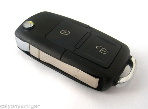 10 pcs Uncut Floding Flip Blank Remote Key Case Shell FOB for VW GOLF MK4 BORA 2 Button