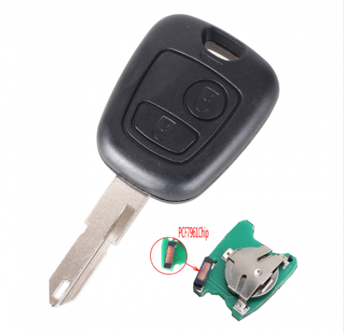 2 Buttons NE73 Blade Remote Key Fob Controller For PEUGEOT 206 433MHZ With PCF7961 Transponder Chip