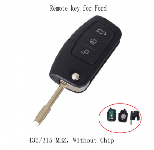 315/433 MHz 3 Buttons Flip Folding Car remote control For FORD Mondeo Focus Fiesta C Max S Max Galaxy