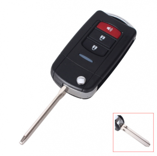 10pcs Replacement 3 Buttons Modified Flip Folding Remote Key Shell Case For Toyota Car Key