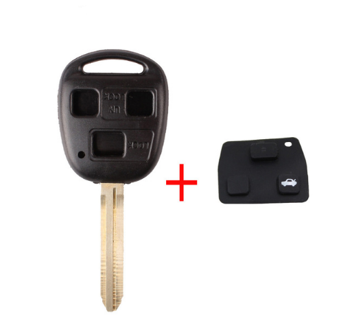 10pcs 3 Buttons Remote Key Fob Cover Shell Case For TOYOTA 43 Blade Cruiser Camry With Button Pads