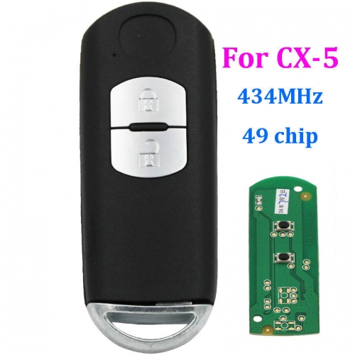 Keyless entry Remote Key Fob 2 Button 434Mhz ID49 chip for Mazda CX-5 SKE13E-01