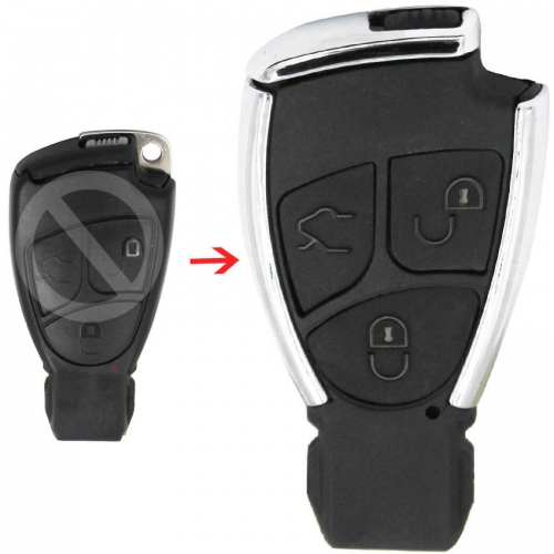 Modified Smart Remote Key Shell Case Fob 3 Button for Mercedes Benz CLS C E S