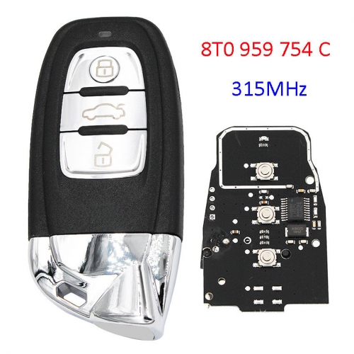 For Lamborghini Style remote key 3 Button 315MHz for Audi A4L Q5 8T0 959 754C