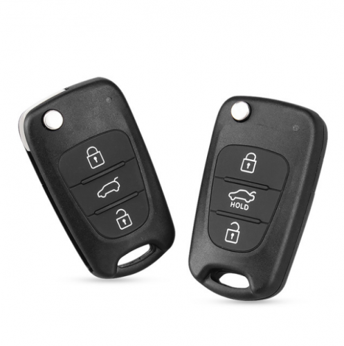 10pcs  New 3 Buttons Flip Remote Key Shell For Hyundai I30 IX35 Kia K2 K5 Folding Remote Key Case