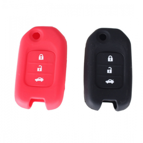 10pcs 3 Buttons Silicone Car Key Case for Honda FIT XRV VEZEL CITY JAZZ CIVIC HRV Civic Crider CRV Protector Cover