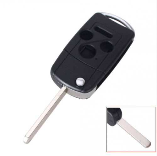 10X 3 Button + Panic Remote Flip Key Shell for Honda Accord Civic Pilot CR-V Modified Key Case 4 Button