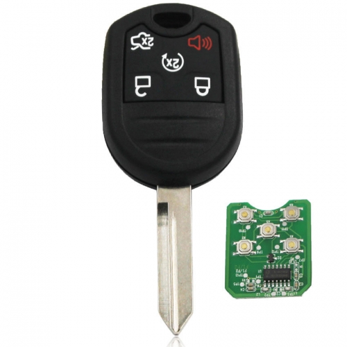 Keyless Entry Remote Key fob for Ford 5 Button 315MHz with 4D63 chip Inside