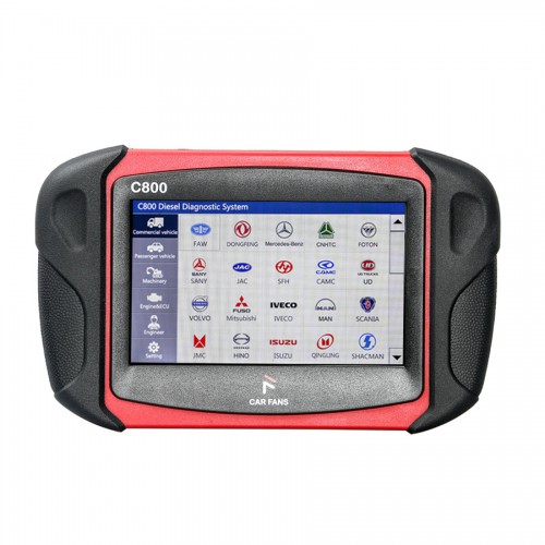 CAR FANS C800 Diesel & Gasoline Vehicle Diagnostic Tool for Commercial Vehicle, Passenger Car, Machinery with Special Function