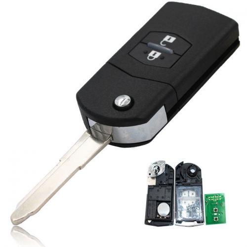 High quality 2 Button Flip Remote Key 433MHZ with 4D63 chip for Mazda 3 M3