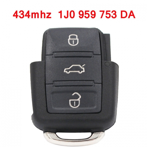 3 Button FLIP KEY REMOTE FOB Transmitter for VW SKODA Seat 434MHz 1J0 959 753 DA
