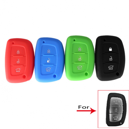 Silicone Car Key Remote Cover Case Bag For Hyundai IX25 IX35 MISTRA 3 Buttons Smart Key