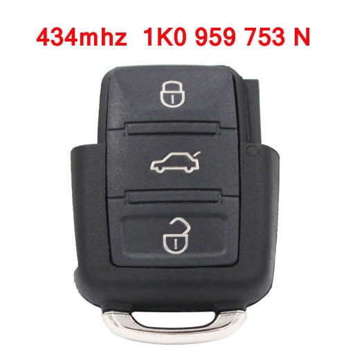 1K0 959 753 N 434MHZ NEW 3 BUTTON REMOTE KEY TRANSMITTER FOR VW SEAT SKODA