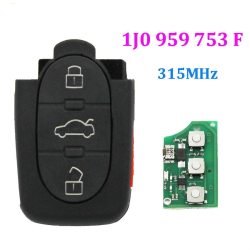 1J0959753F 3 buttons + Panic FOR VW remote key transmitter 315MHZ 1J0 959 753 F