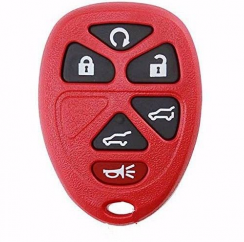 5pcs  Red 6 Buttons Remote Smart Key Fob Shell Case For Chevrolet GMC Buick Cadillac