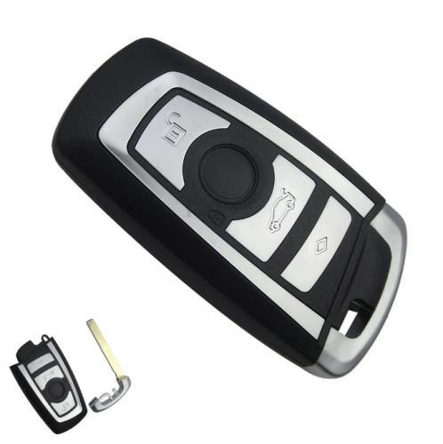 4 Buttons Smart Remote Key Case Shell For BMW 5 7 Series with Emergency Blade Keyless Entry Fob Car-Styling Alarm Cover