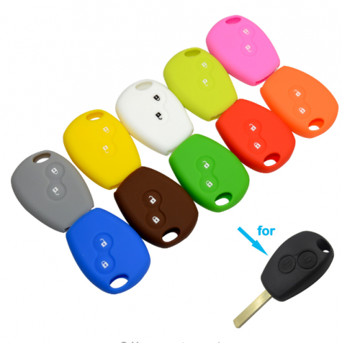 10pcs 2 Buttons Silicone Rubber Car Remote Key Case Cover For Renault Kangoo DACIA Scenic Megane Sandero Captur Twingo Modus