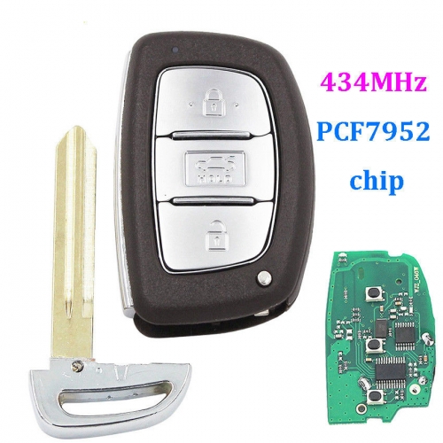 New Smart keyless Remote Key Fob 433MHZ ID46 PCF7952 Chip For Hyundai Elantra