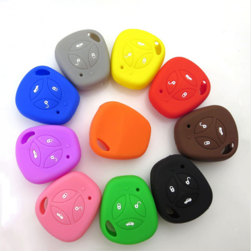 10pcs  3 BTN Silicone Rubber Car Remote Key Fob Cover Case Set Protector For LADA Priora Sedan Sport Kalina Granta Vesta X-Ray