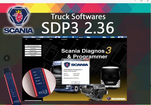 Scania SDP3 2.36 Diagnosis & Programming for VCI 3 VCI3 without Dongle