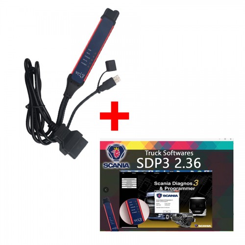 V2.36 Scania VCI-3 VCI3 Scanner Wifi Diagnostic Tool For Scania Truck Support Multi-language Win7/Win8/Win10