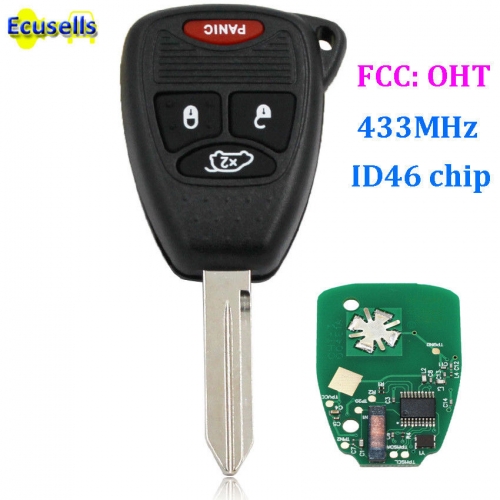 Remote Key 3 Button 433MHZ Chip ID46 for Chrysler 300 200 Dodge Jeep Liberty OHT