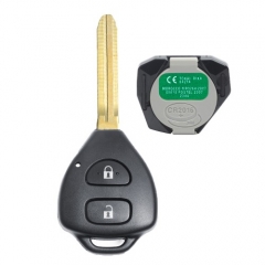 Remote Car Key Fob 2 Button 433MHz 4D67 for Toyota Yaris 2005-2011 P/N: B42TA