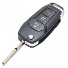 Flip Remote Car Key Shell Case 2+1 Button for Ford Fusion Edge Explorer 2013-2015 FCC ID: N5F-A08TAA (Shell Only)