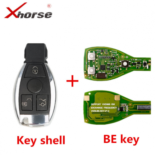 Xhorse VVDI BE Key Pro Improved Version with Smart Key Shell 3 Button for Benz Can exchange token for VVDI MB BGA Tool