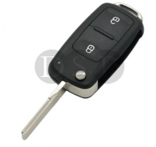 Flip Remote Key Shell fit for VOLKSWAGEN VW Golf Polo Passat SEAT SKODA 2 Button