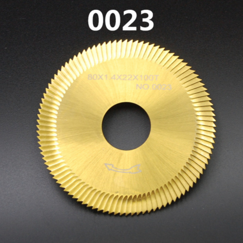 0023 side milling cutter 80-1.4-22 key slotting cutter 100Z TiN coating for WENXING 100G 202A key cutting machines(1 piece)