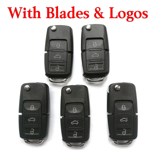 5 pieces Xhorse VVDI VW B5 Type Universal Remote Control - with Blades & Logos