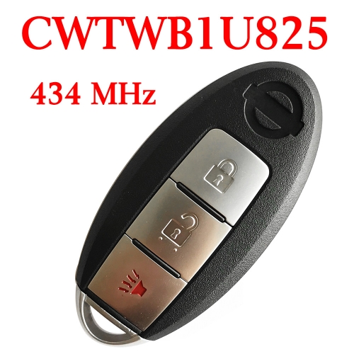 434 MHz 2+1 Buttons Smart Proximity Key for Nissan Cube Armada 2009-2018 - CWTWB1U825 / CWTWB1U773