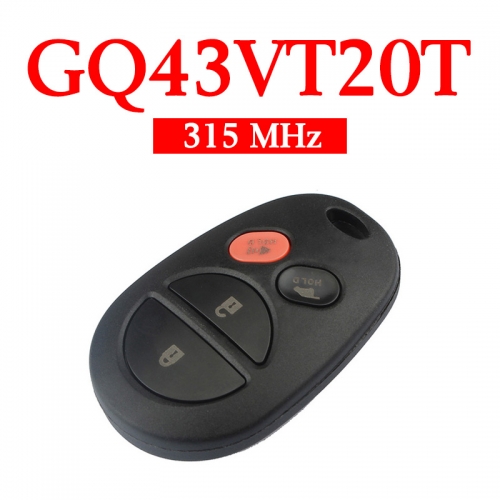 3+1 Buttons 315 MHz Keyless Entry Remote for Toyota Avalon / Solara 2004-2008 - GQ43VT20T