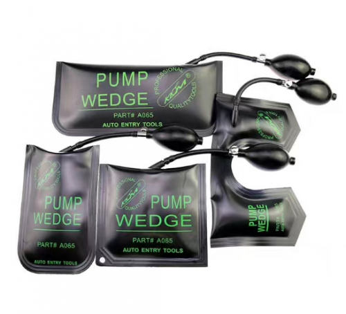 New Klom Rubber Pump Wedge Car Door Opener Air Wedge Black 4pcs Car Repair Tools Bag
