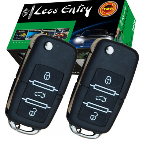 flip key car keyless entry with remote central lock system auto window up output after lock action without car alarm function