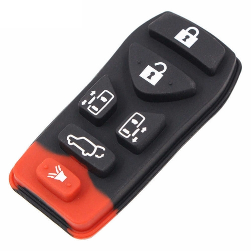 6 button Key Rubber Pad for Nissan 5 pcs