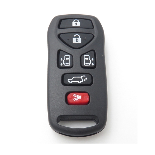 6 Button Remote Shell with Rubber Pad for Nissan (5pcs)