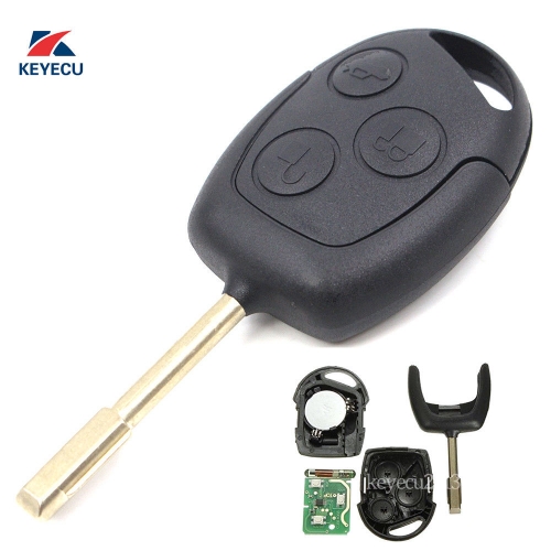 New Uncut Remote Key Fob 3 Button 433Mhz 4D60 Chip for Ford Focus 1998-2004