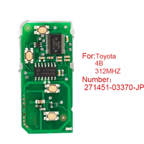 for Toyota Smart Card Board 4 Key 312MHz Number 271451-03370-JP
